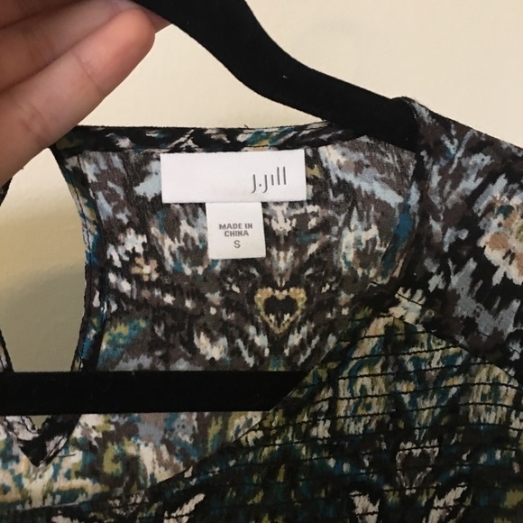 J Jill multicolor long sleeve blouse shirt - Picture 6 of 8